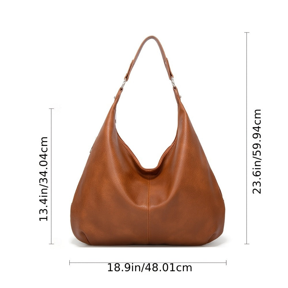 Tote Bag for Women – for Travel & Work, Faux Leather Work Large Zipper – detail view 4