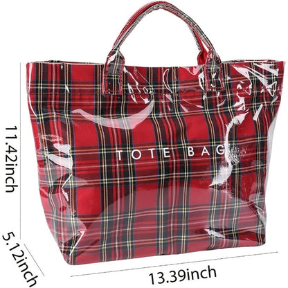 Tote Bag for Women – for Work, Large Plastic Stylish Letter Print – detail view 20