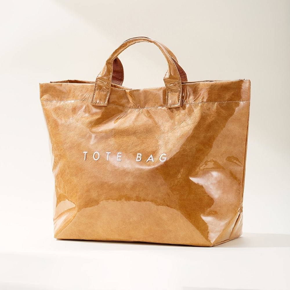 Tote Bag for Women – for Work, Large Plastic Stylish Letter Print – detail view 22