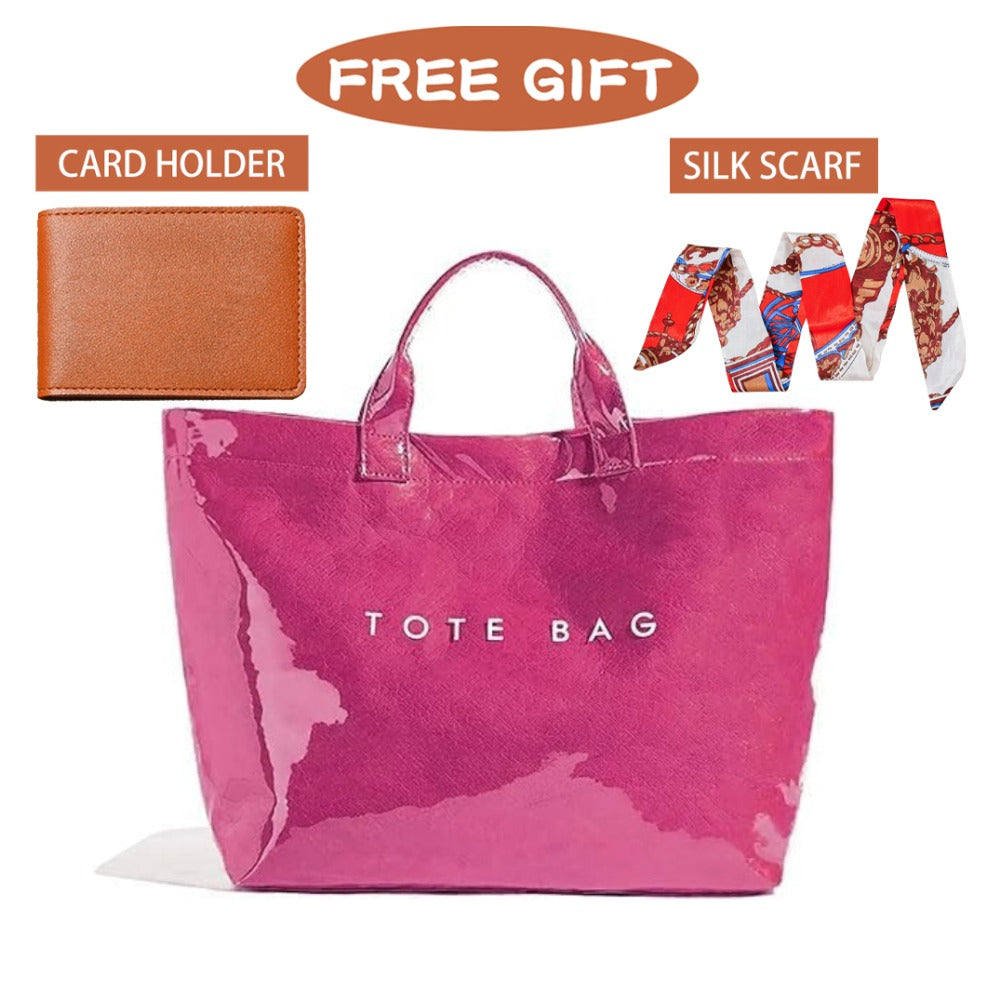 Tote Bag for Women – for Work, Large Plastic Stylish Letter Print – detail view 4