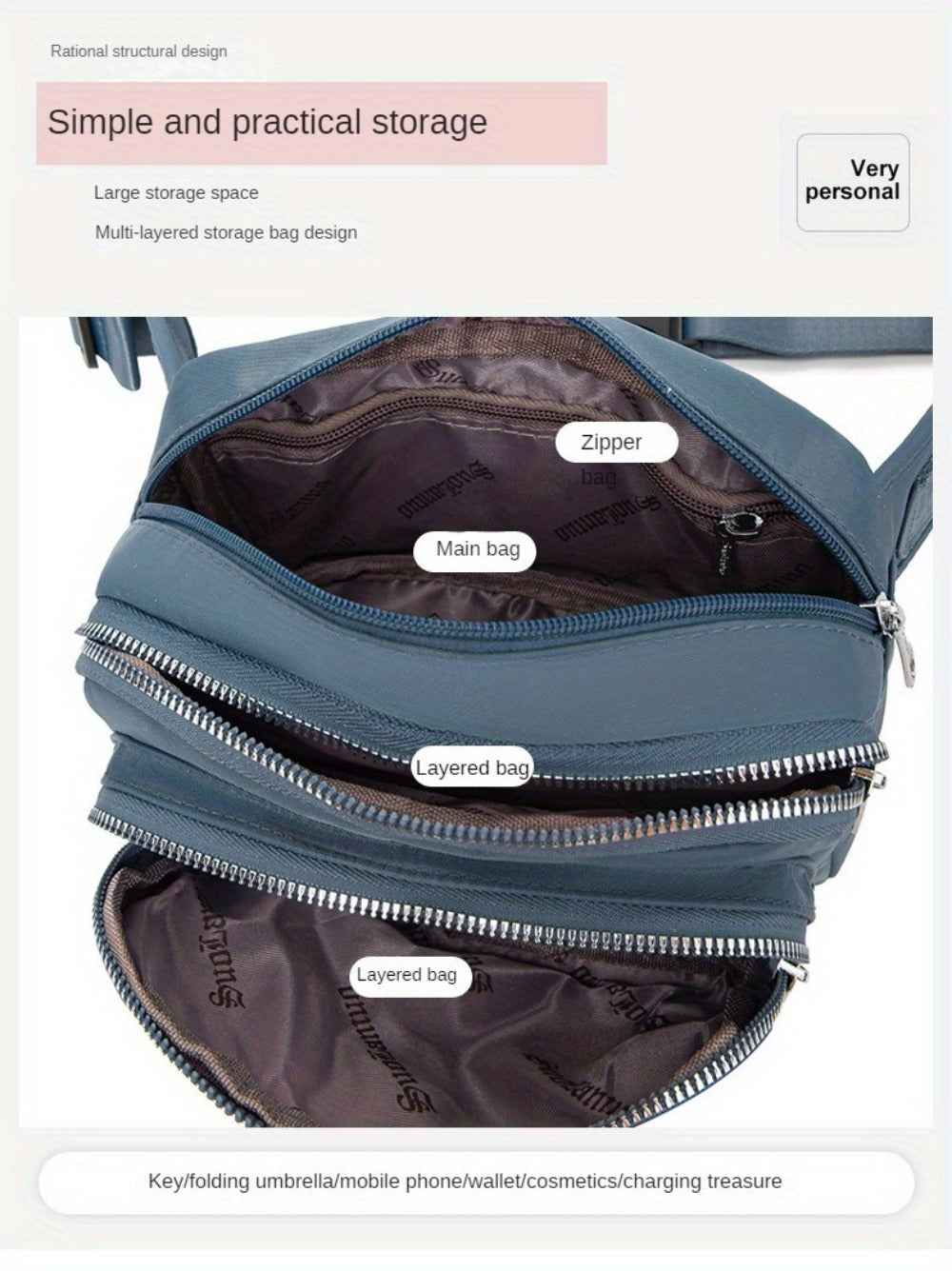 Waist Bag – Adjustable Strap, for Travel & Everyday Use – detail view 11