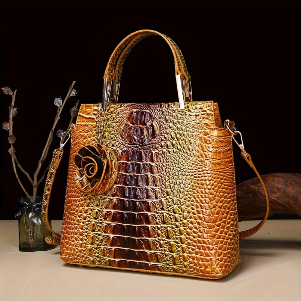 Women's Wallet – 2-Piece, Piece Crocodile Pattern Set Faux – detail view 7