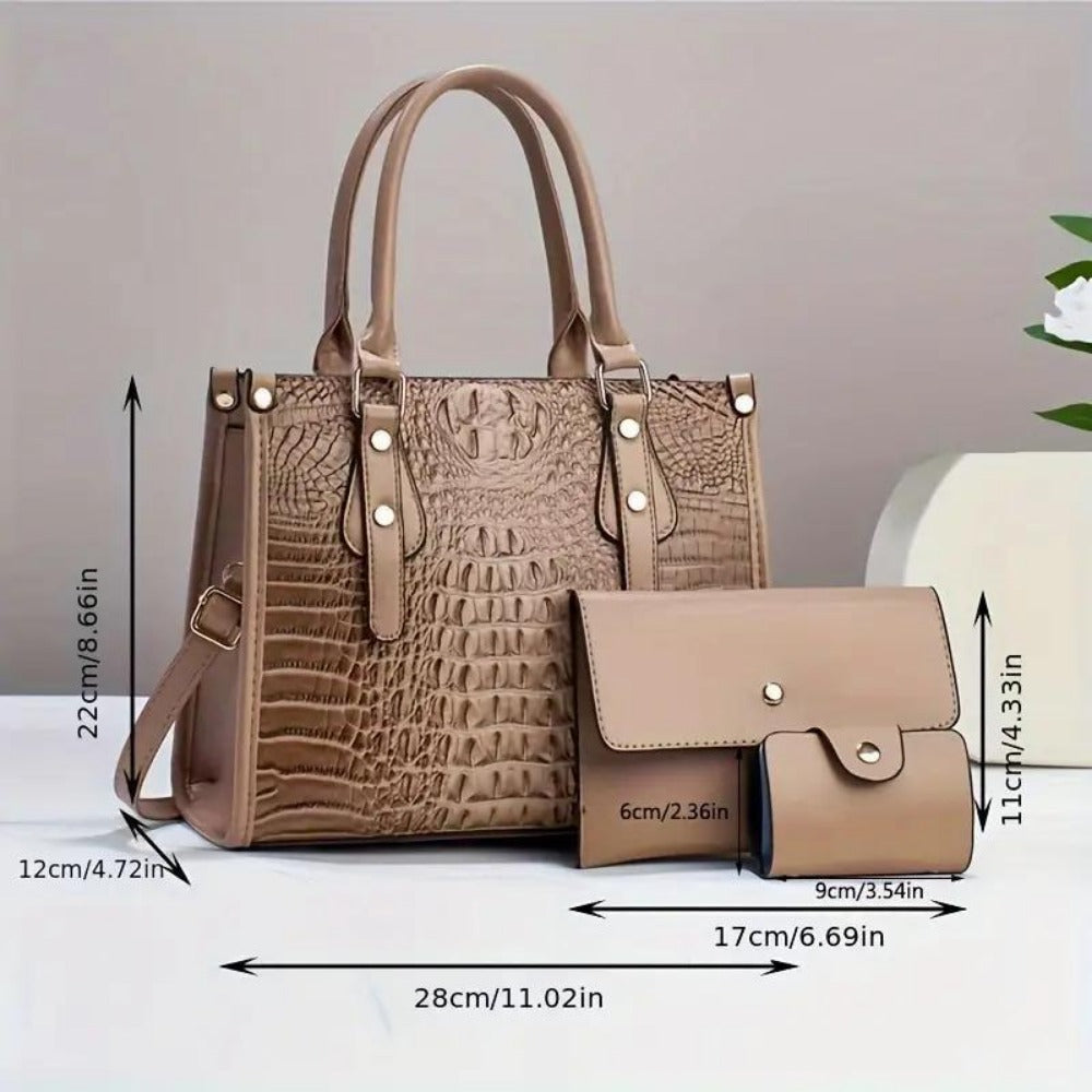 Women's Wallet – 3-Piece, 4 Colors, PU Leather, Large Capacity – detail view 12