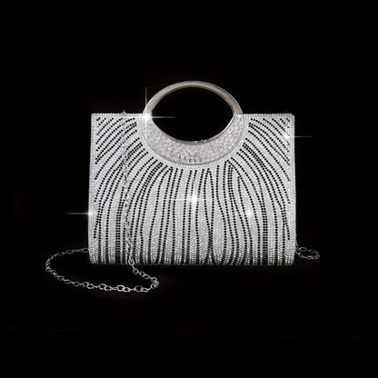 Women's Wallet – 4pcs, Glossy Striped Evening Set 4pcs – detail view 11