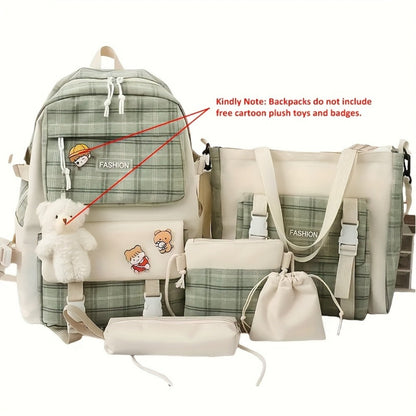Women's Wallet – 5-Piece, Canvas, Large Capacity, for School – detail view 6