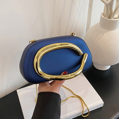 Women's Wallet – Acrylic Evening Clutch Golden Metal – detail view 33