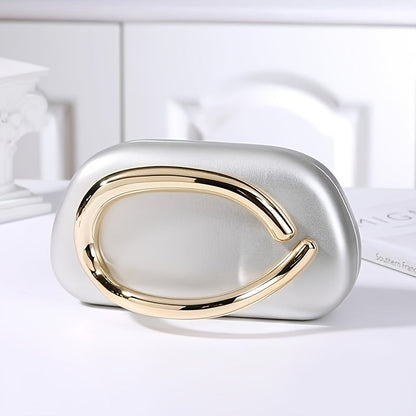 Women's Wallet – Acrylic Evening Clutch Golden Metal – detail view 39