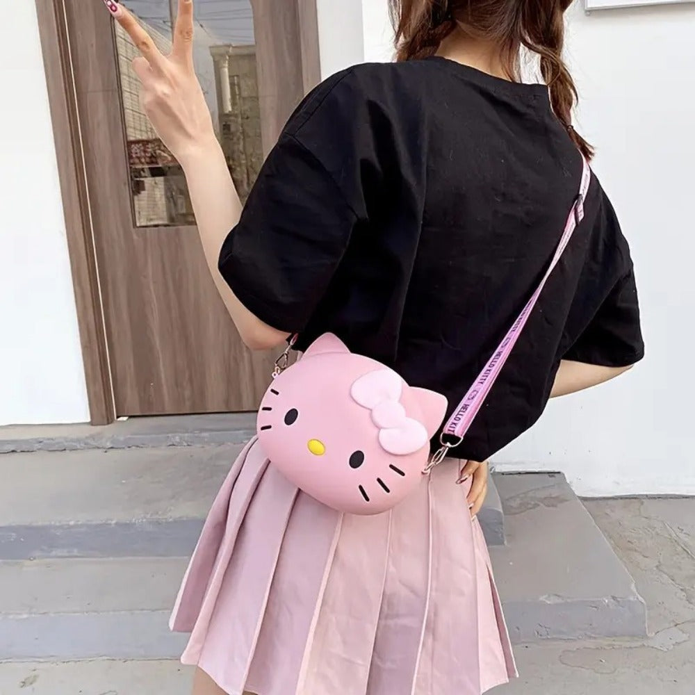 Women's Wallet – Adjustable Strap, Cute Kitty Anime Cat Coin – detail view 13