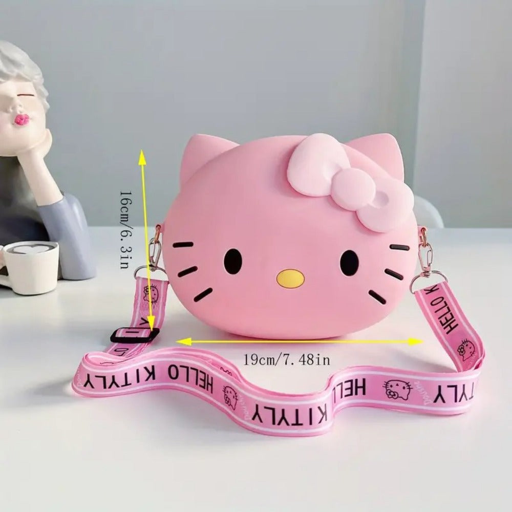Women's Wallet – Adjustable Strap, Cute Kitty Anime Cat Coin – detail view 7