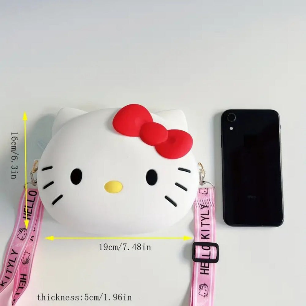Women's Wallet – Adjustable Strap, Cute Kitty Anime Cat Coin – detail view 9
