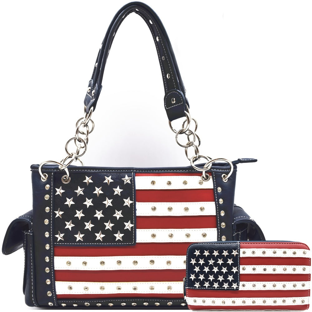 Women's Wallet – American Flag Set Patriotic Stars – detail view 2
