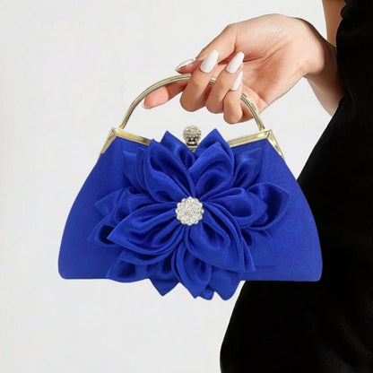 Women's Wallet – Beaded Flower Evening Vintage Clutch – front view