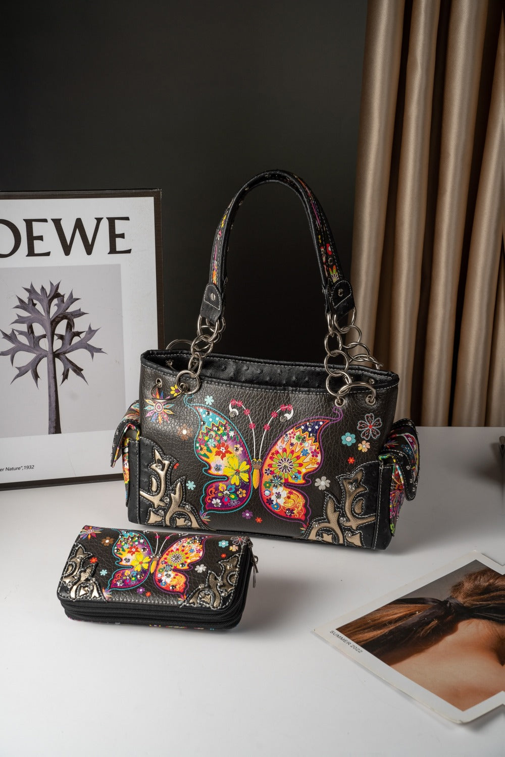 Women's Wallet – Butterfly Floral Western Set Phone – detail view 14