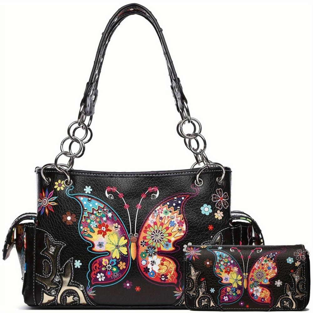Women's Wallet – Butterfly Floral Western Set Phone – detail view 3