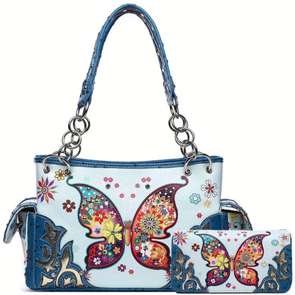 Women's Wallet – Butterfly Floral Western Set Phone – detail view 5