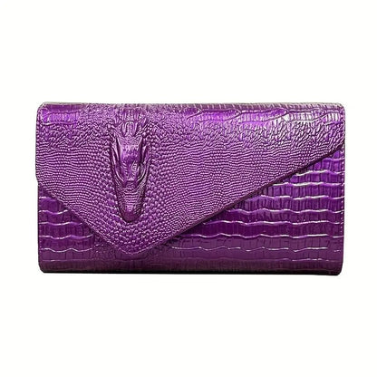Women's Wallet – Envelope Clutch Magnetic Closure Embossed – front view - product view 18