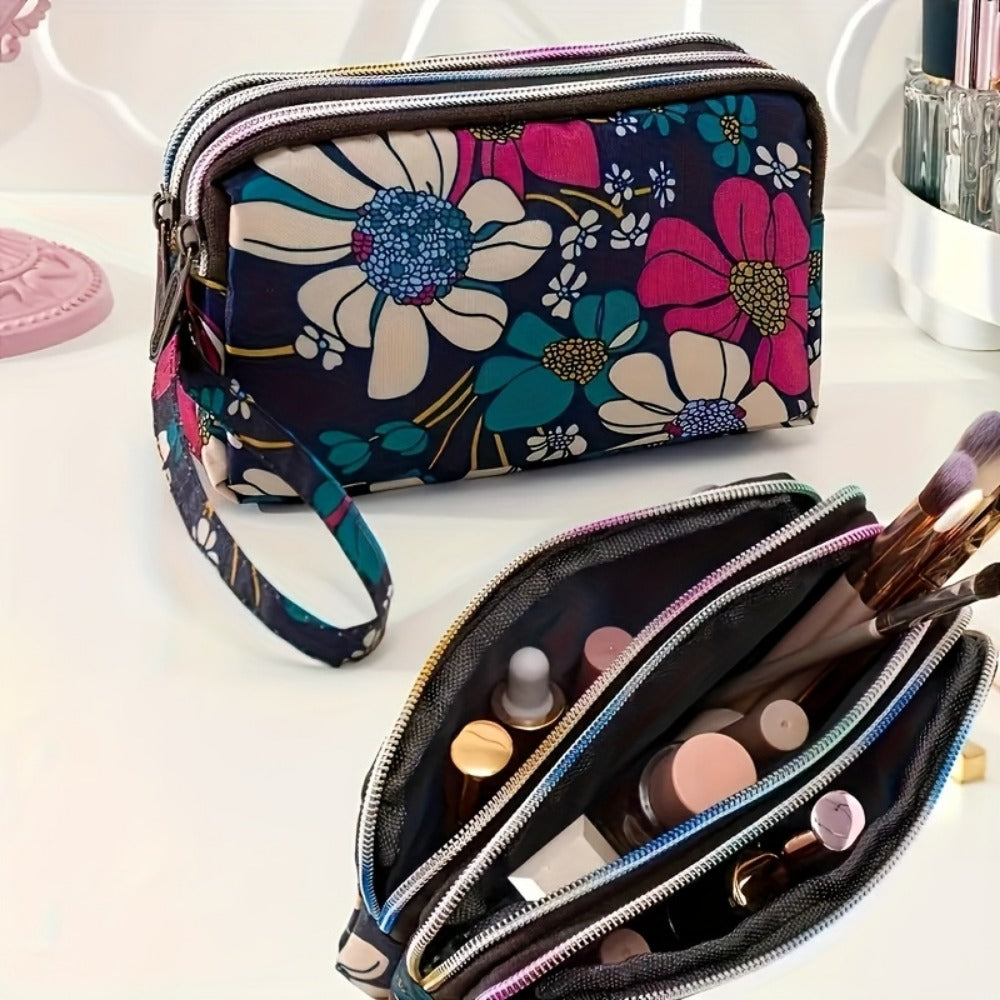 Women's Wallet – for Everyday Use, Floral Layer Zipper Multi Compartment – alternate view