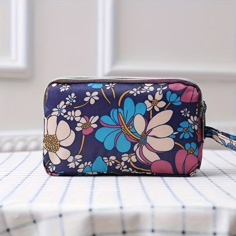 Women's Wallet – for Everyday Use, Floral Layer Zipper Multi Compartment – detail view 3