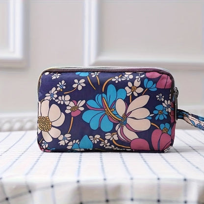 Women's Wallet – for Everyday Use, Floral Layer Zipper Multi Compartment – detail view 3