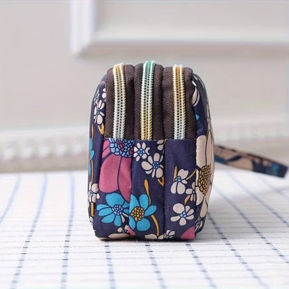 Women's Wallet – for Everyday Use, Floral Layer Zipper Multi Compartment – detail view 4