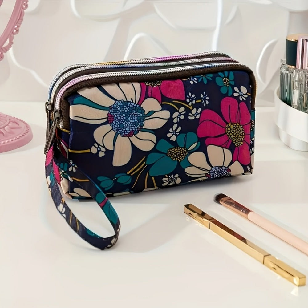 Women's Wallet – for Everyday Use, Floral Layer Zipper Multi Compartment – detail view 5
