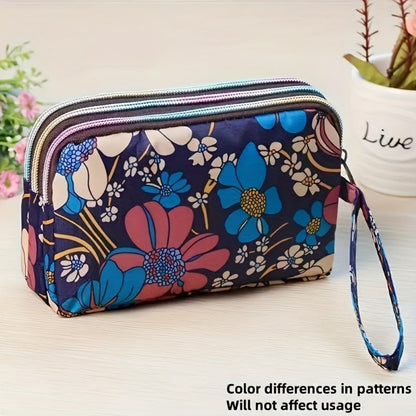 Women's Wallet – for Everyday Use, Floral Layer Zipper Multi Compartment – detail view 6