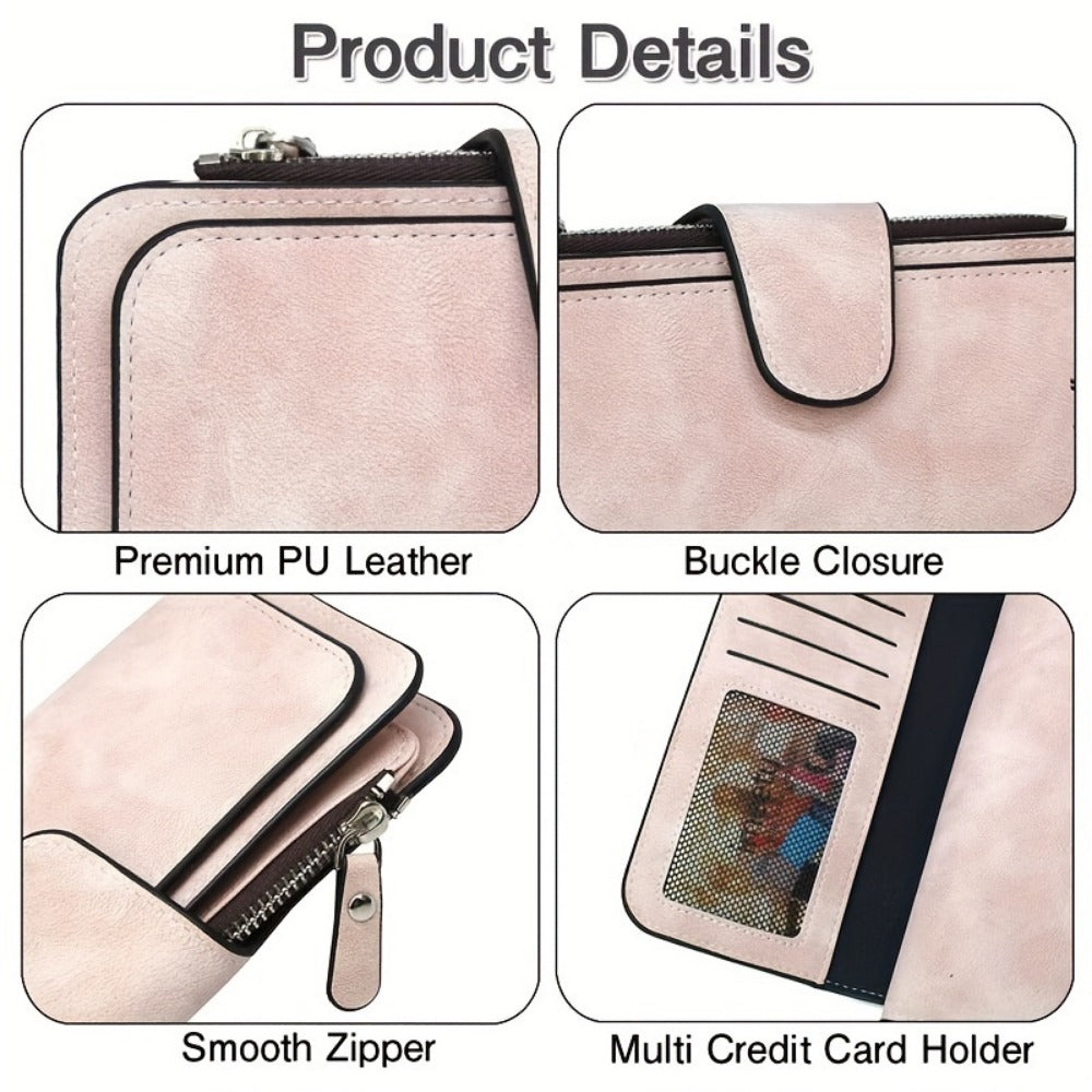 Women's Wallet – for Everyday Use, Trifold Long Card Slots Synthetic – detail view 14
