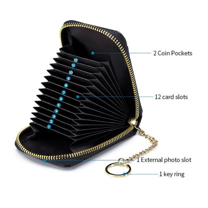 Women's Wallet – for Everyday Use, Zip Around Rfid Chain Multi – detail view 12