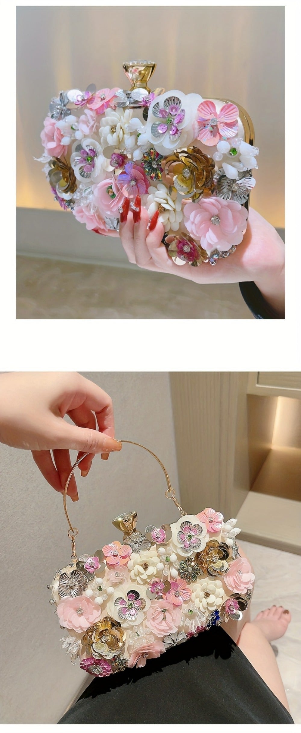 Women's Wallet – Floral Small Square Handheld Fairy – detail view 16