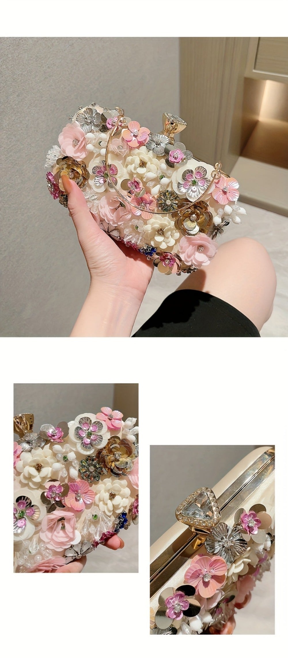 Women's Wallet – Floral Small Square Handheld Fairy – detail view 17