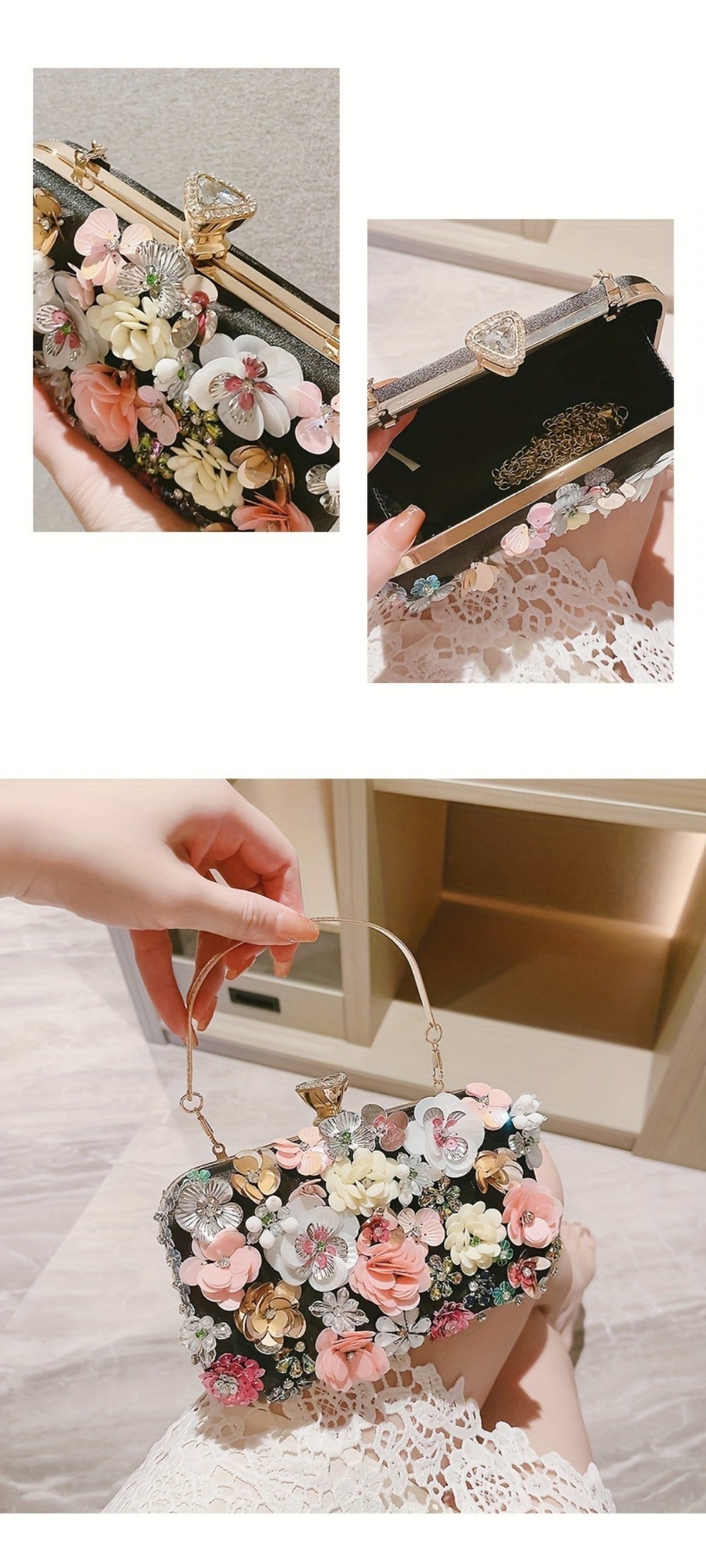 Women's Wallet – Floral Small Square Handheld Fairy – detail view 24