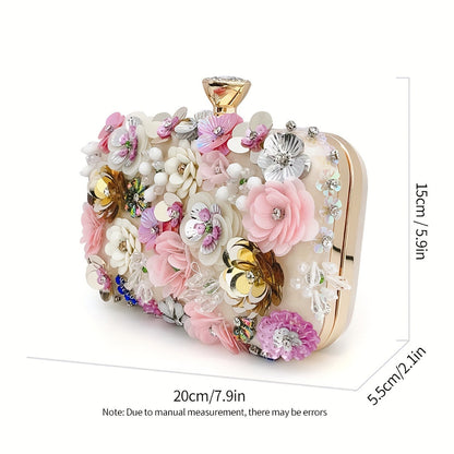 Women's Wallet – Floral Small Square Handheld Fairy – front view - product view 23