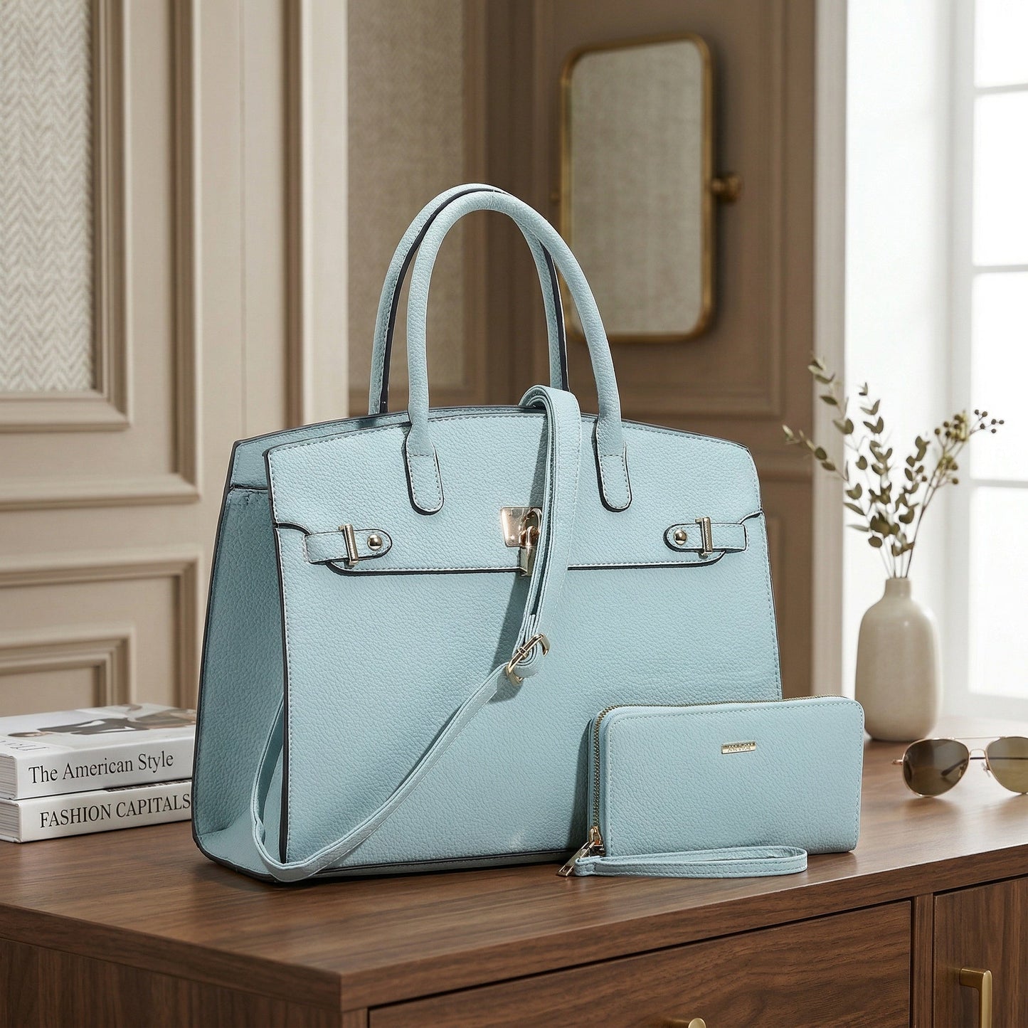 Women's Wallet – for Work & Everyday Use, Top Handle Set Matching Zipper – detail view 6