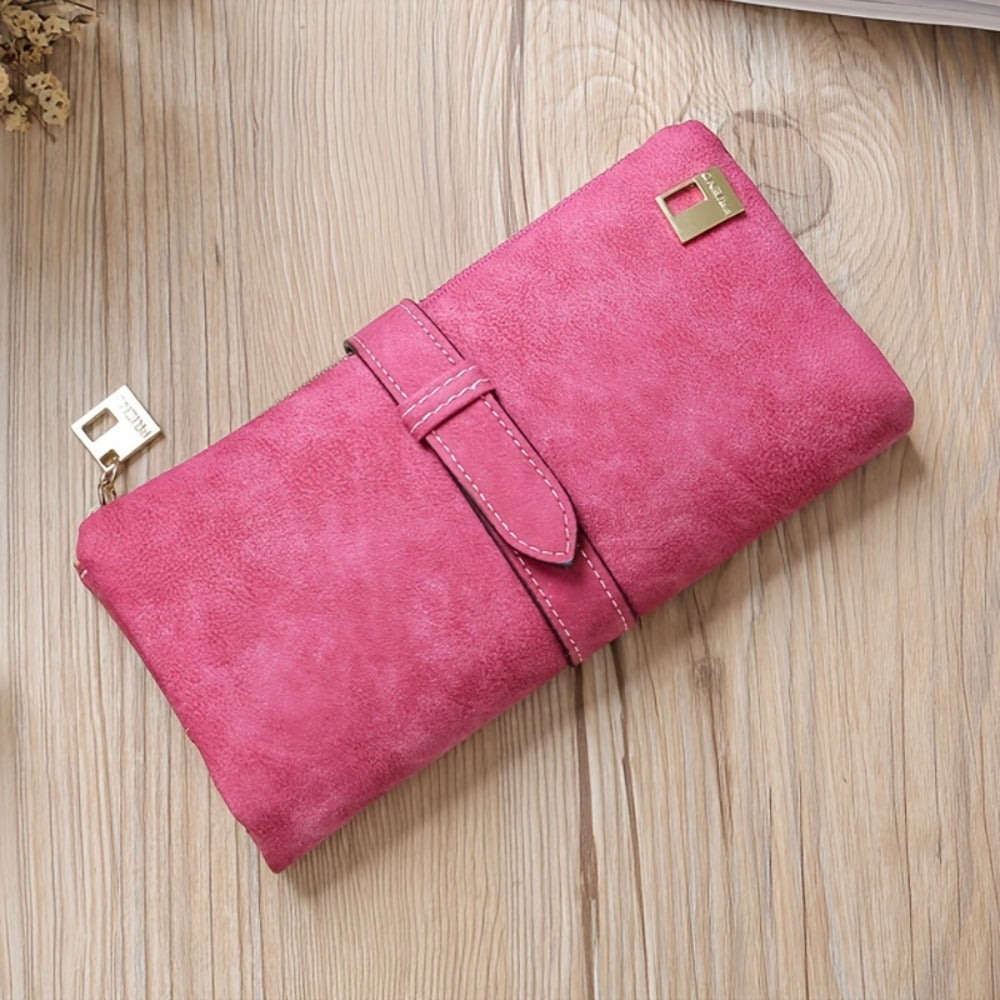 Women's Wallet – Frosted Long Clutch Retro Buckle – detail view 10