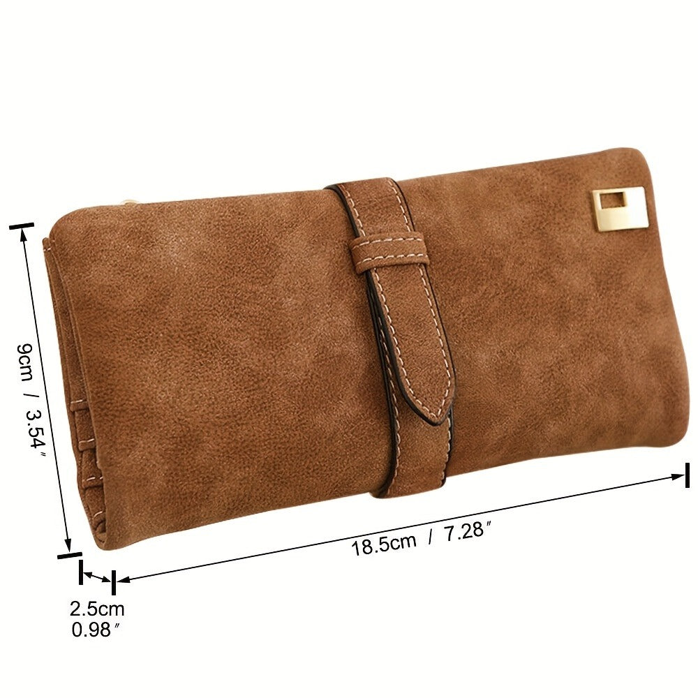 Women's Wallet – Frosted Long Clutch Retro Buckle – detail view 3