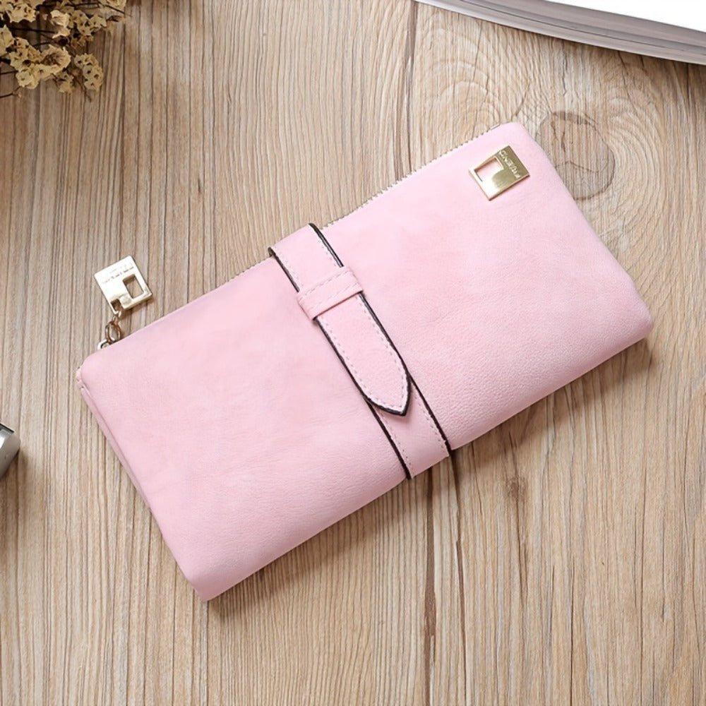 Women's Wallet – Frosted Long Clutch Retro Buckle – detail view 4