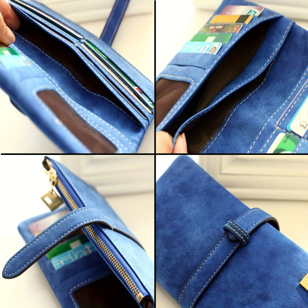 Women's Wallet – Frosted Long Clutch Retro Buckle – detail view 5