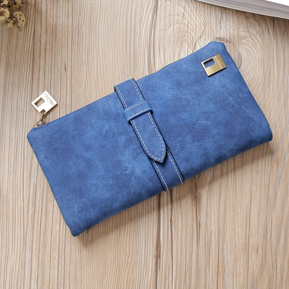 Women's Wallet – Frosted Long Clutch Retro Buckle – detail view 6