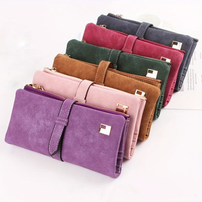 Women's Wallet – Frosted Long Clutch Retro Buckle – detail view 7