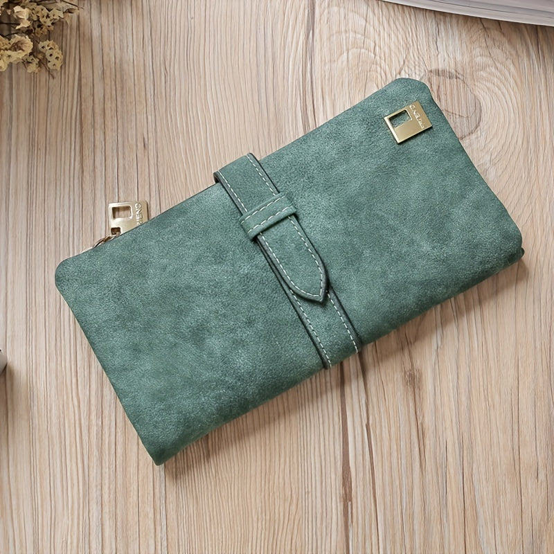 Women's Wallet – Frosted Long Clutch Retro Buckle – detail view 15