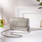Silvery diamond bag