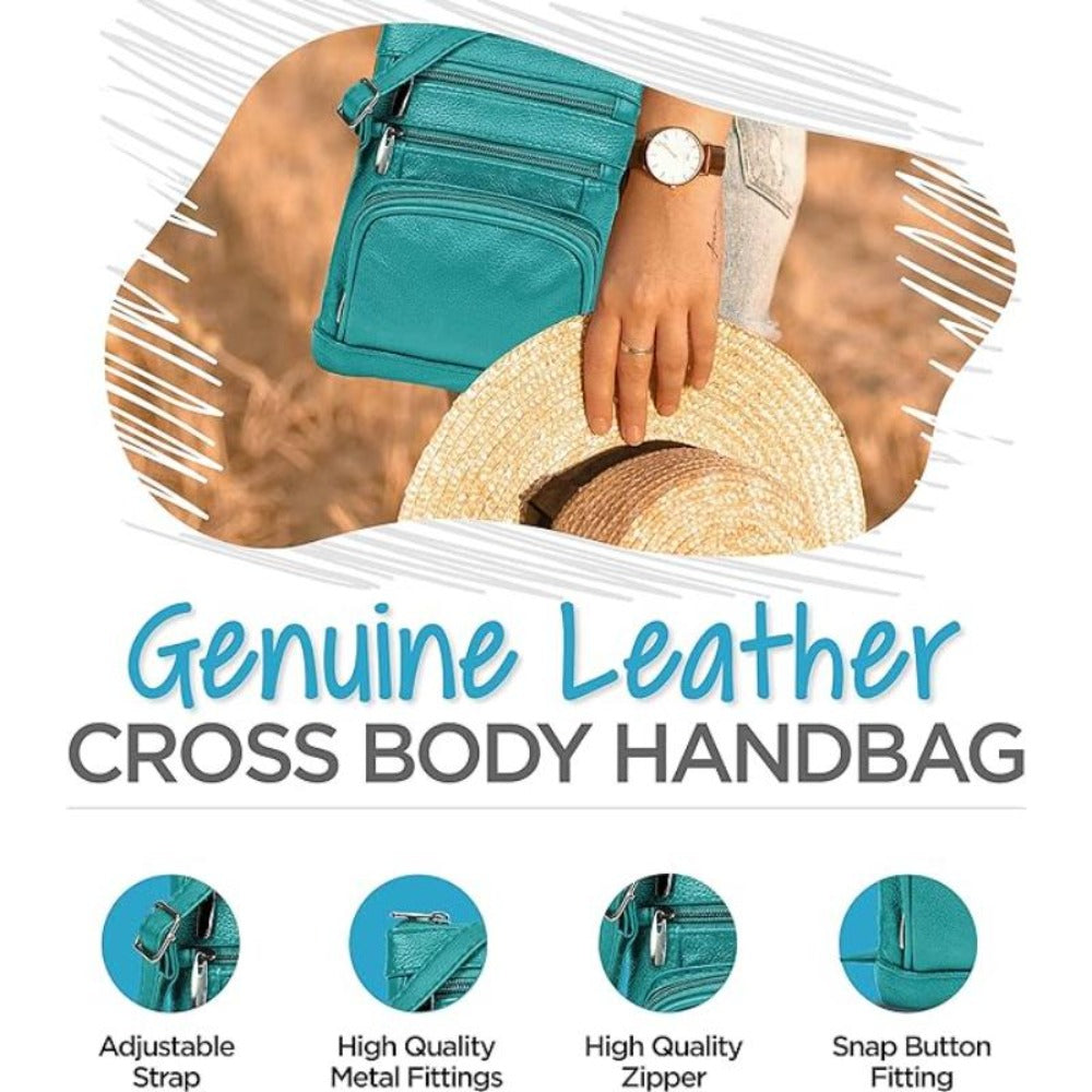 Women's Wallet – Genuine Leather, Multi Pocket, Adjustable Strap – detail view 15