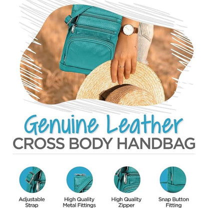 Women's Wallet – Genuine Leather, Multi Pocket, Adjustable Strap – detail view 15