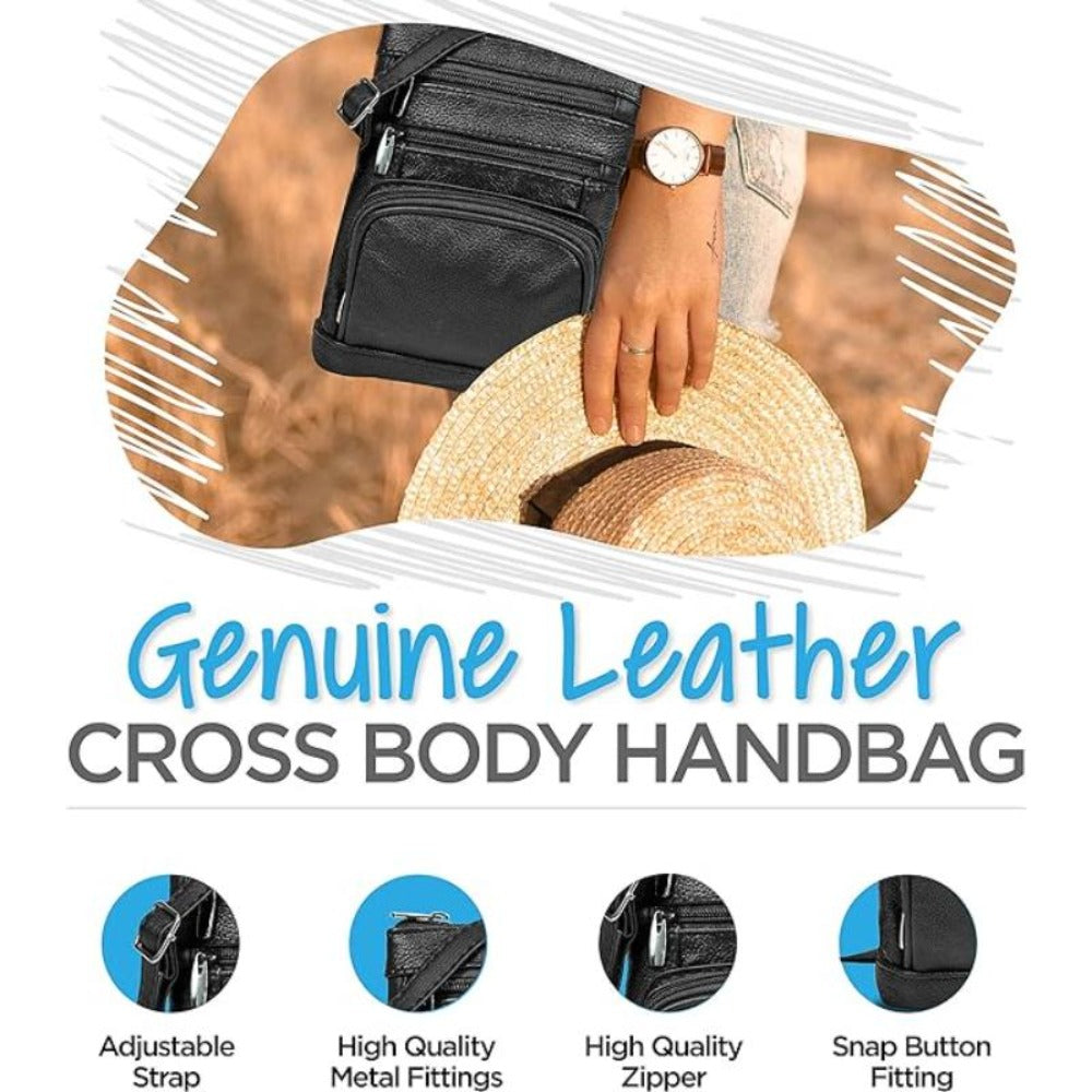 Women's Wallet – Genuine Leather, Multi Pocket, Adjustable Strap – detail view 84