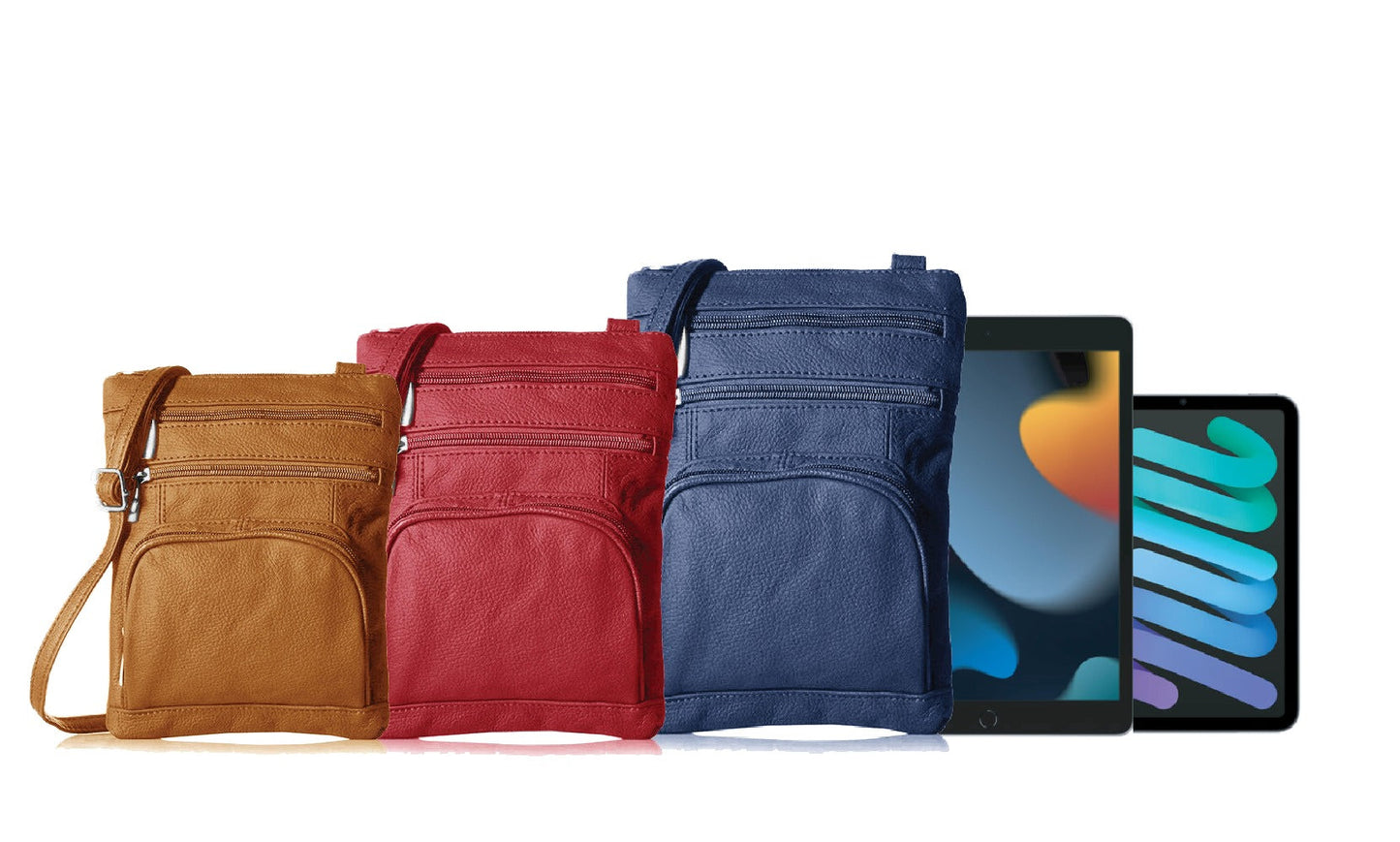 Women's Wallet – Genuine Leather, Multi Pocket, Adjustable Strap – detail view 95
