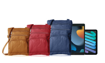 Women's Wallet – Genuine Leather, Multi Pocket, Adjustable Strap – detail view 95