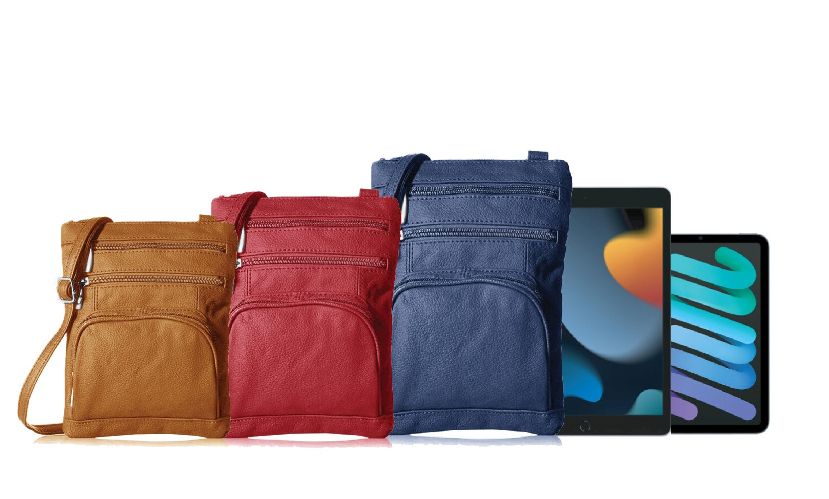 Women's Wallet – Genuine Leather, Multi Pocket, Adjustable Strap – detail view 96