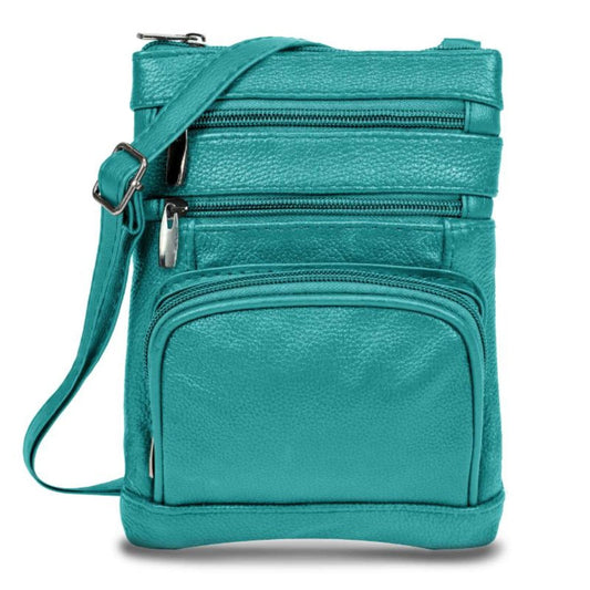 Women's Wallet – Genuine Leather, Multi Pocket, Adjustable Strap – front view