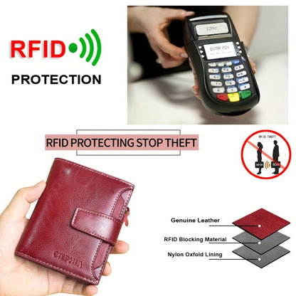 Women's Wallet – Genuine Leather, RFID Blocking – detail view 5