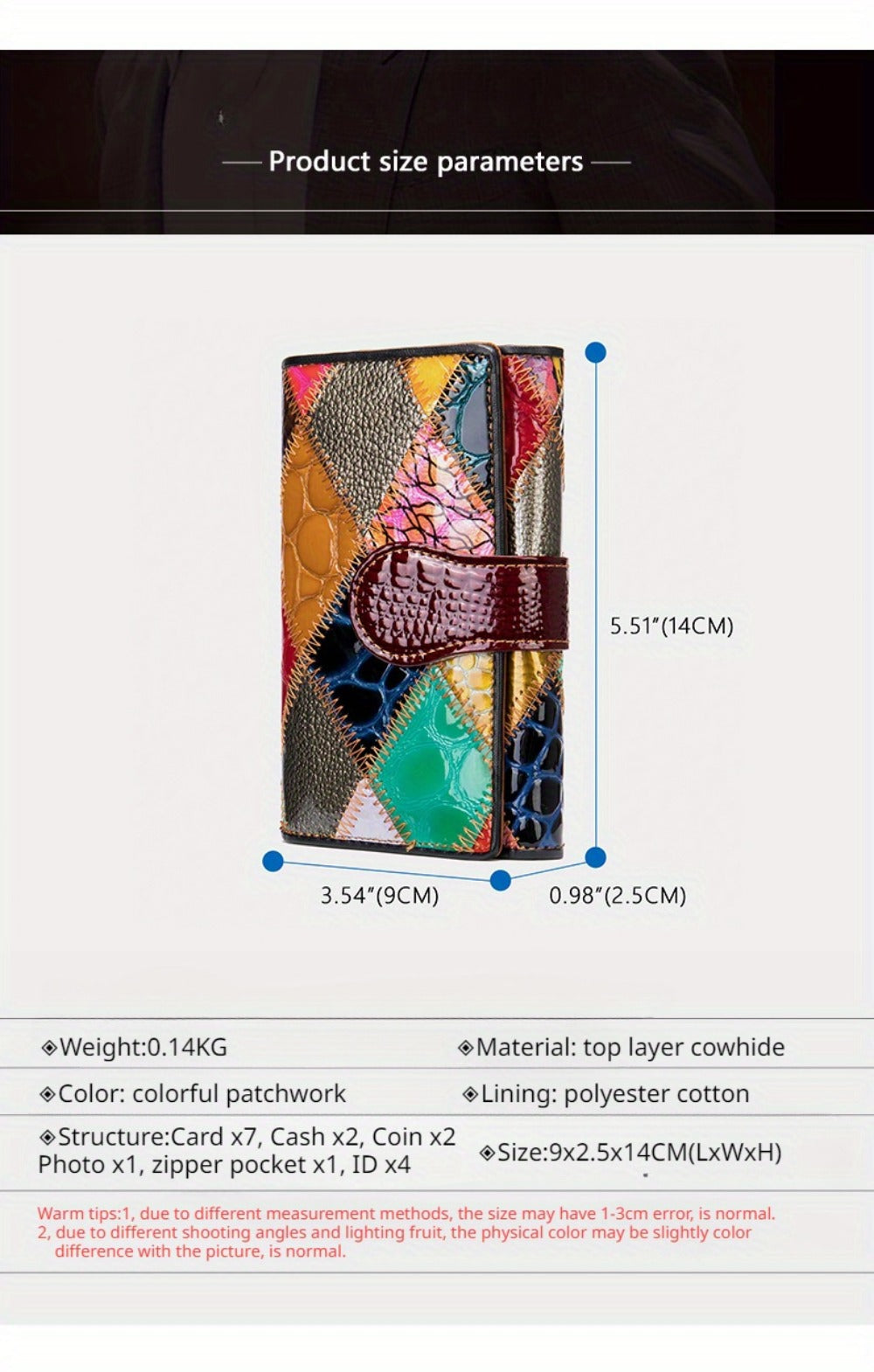 Women's Wallet – Genuine Leather, for Work – detail view 13